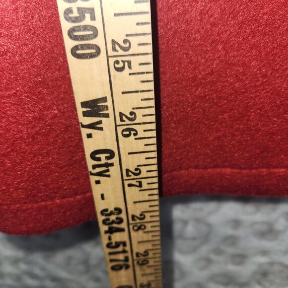 Winter Red Fleece Vest with Embroidered Snowmen Snowflakes Holiday Size XXL - Picture 8 of 10